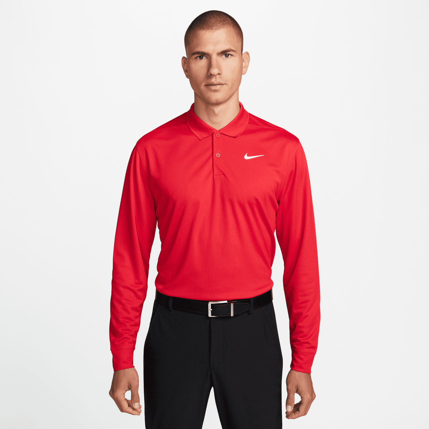 Nike Dri-Fit Victory Long Sleeve Golf Polo Shirt DN2344 University Red 657 M