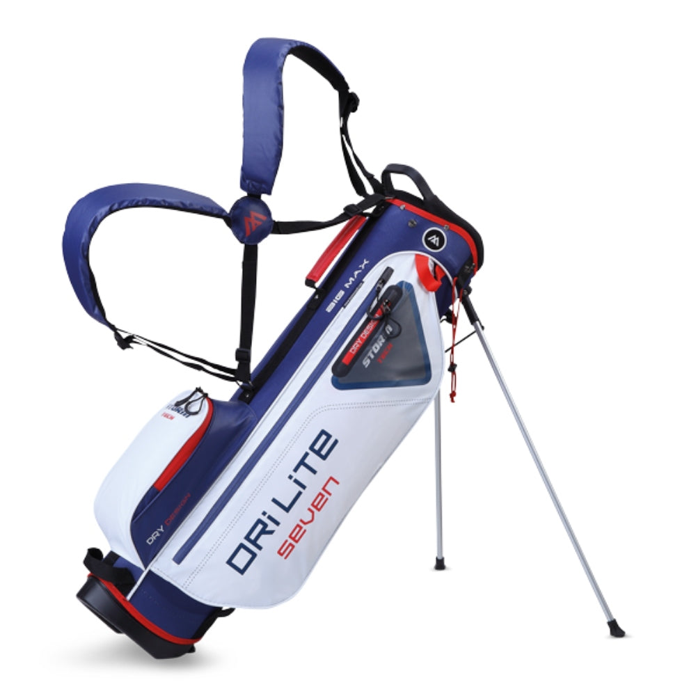 Big Max Golf Dri Lite 7 Water Resistant Stand Bag White/Navy/Red
