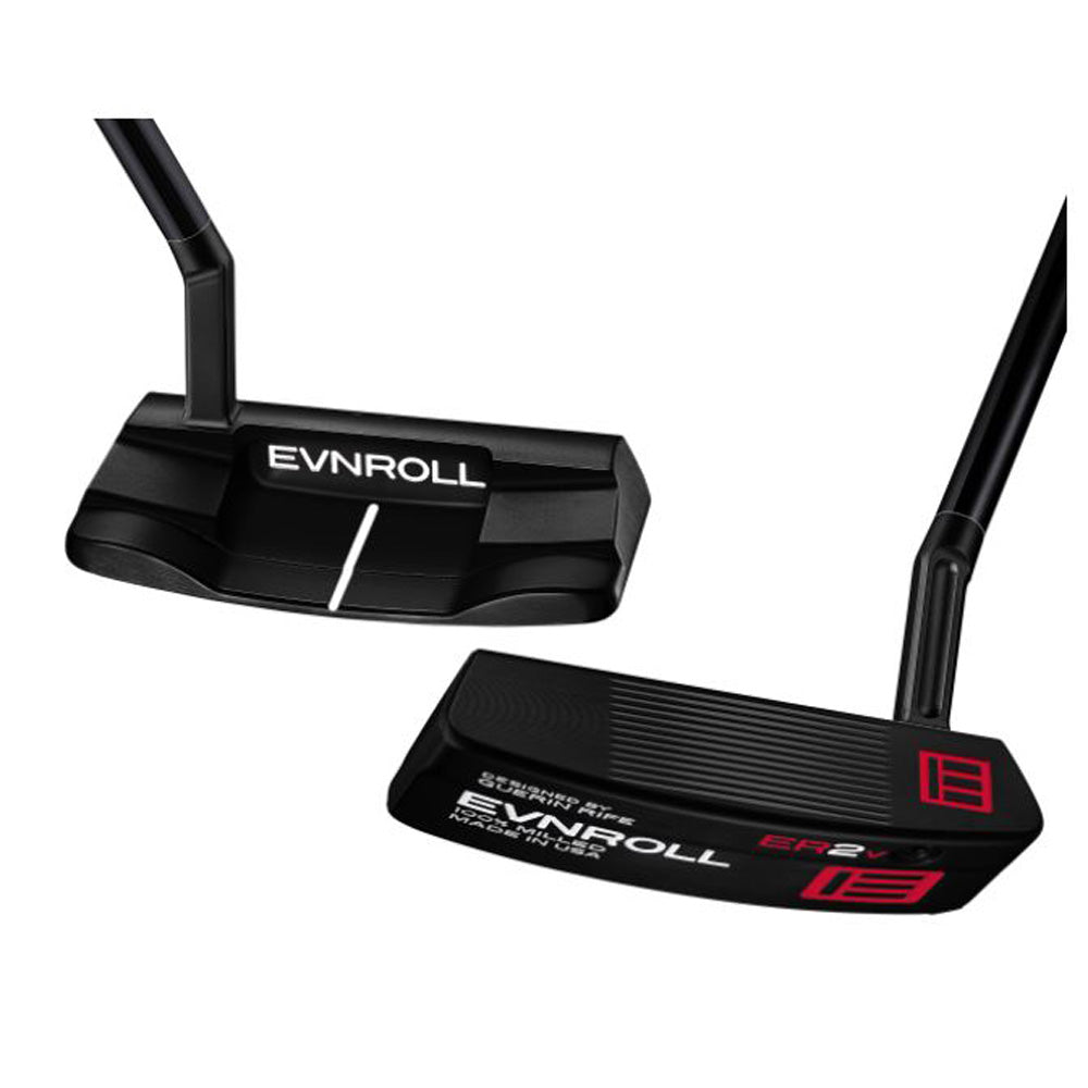 Evnroll ER2vB1 Black Short Slant MidBlade Golf Putter 33 Right Hand Black Tour Tac Grip