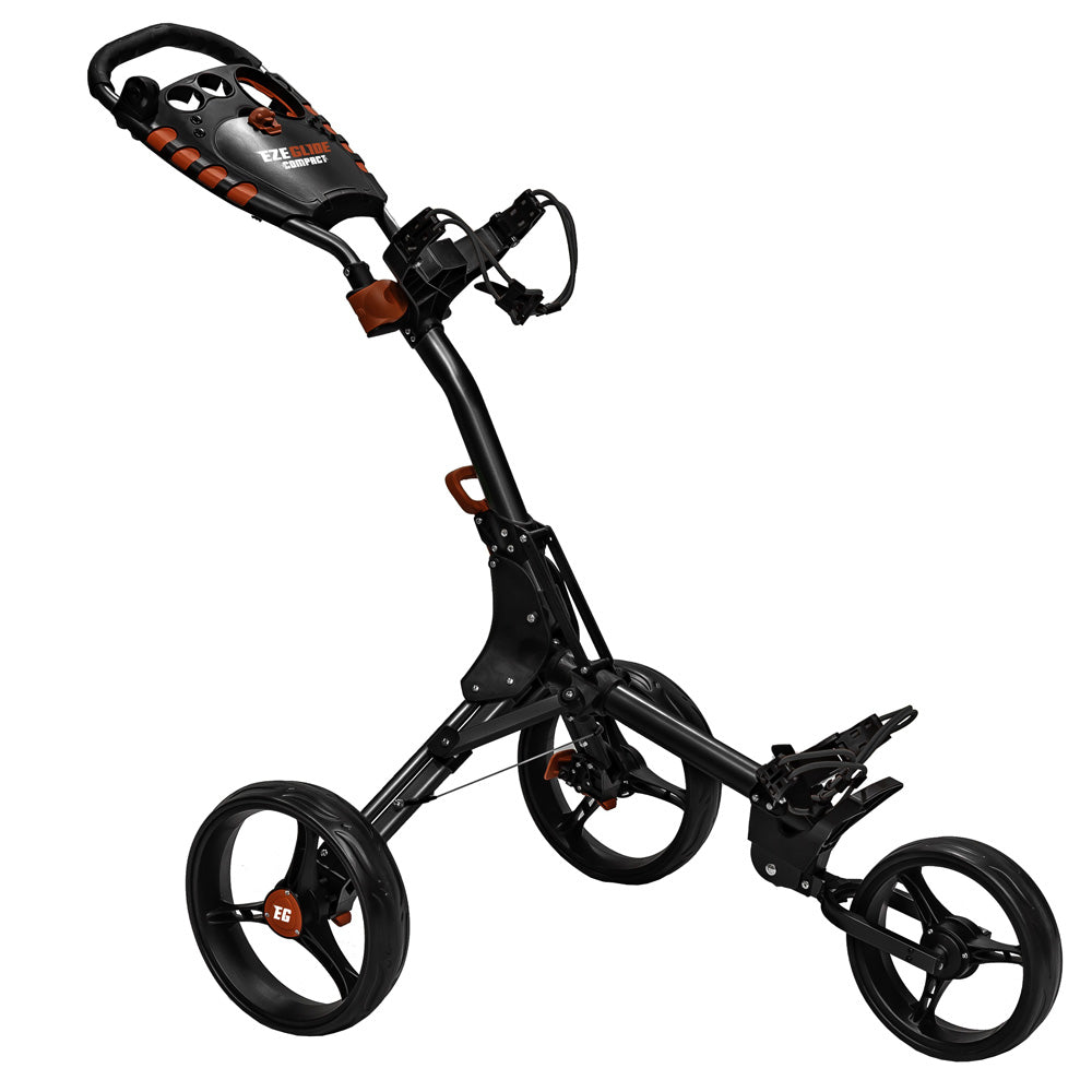 EZE Glide Compact+ 3 Wheel Golf Trolley Charcoal/Red