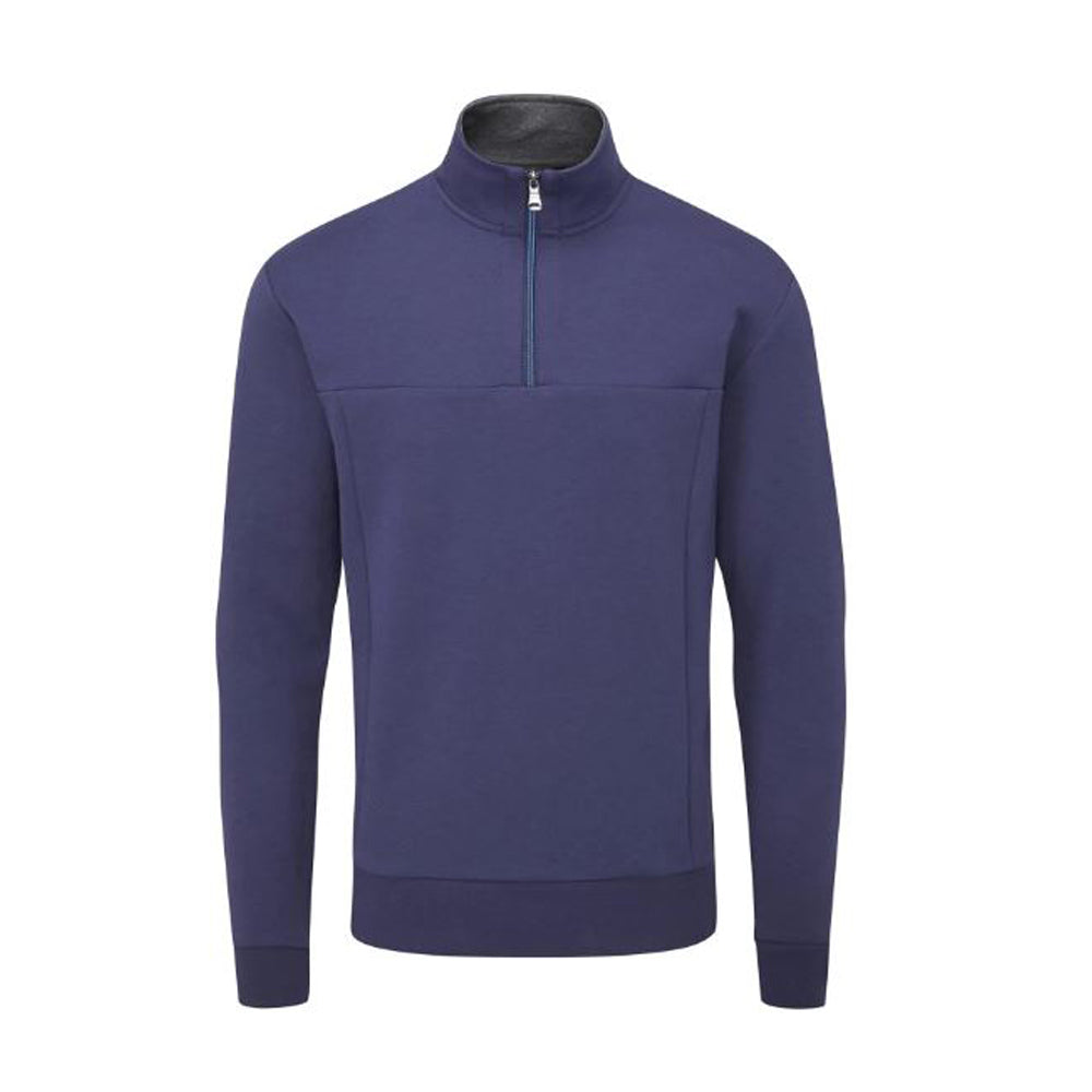 Oscar Jacobson Hawkes II 1/2 Zip Golf Pullover Top Navy L 