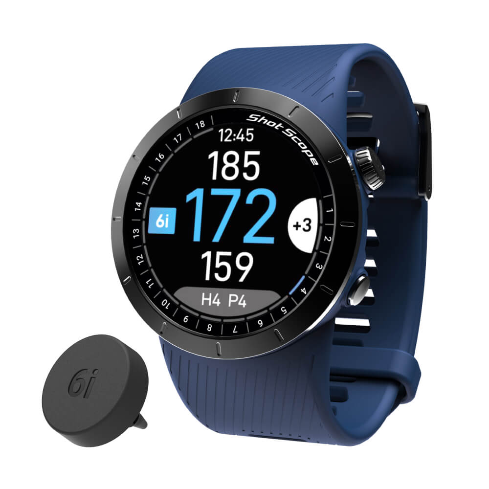 Shot Scope X5 Premium Golf GPS Watch with Automatic Performance Tracking Midnight Blue