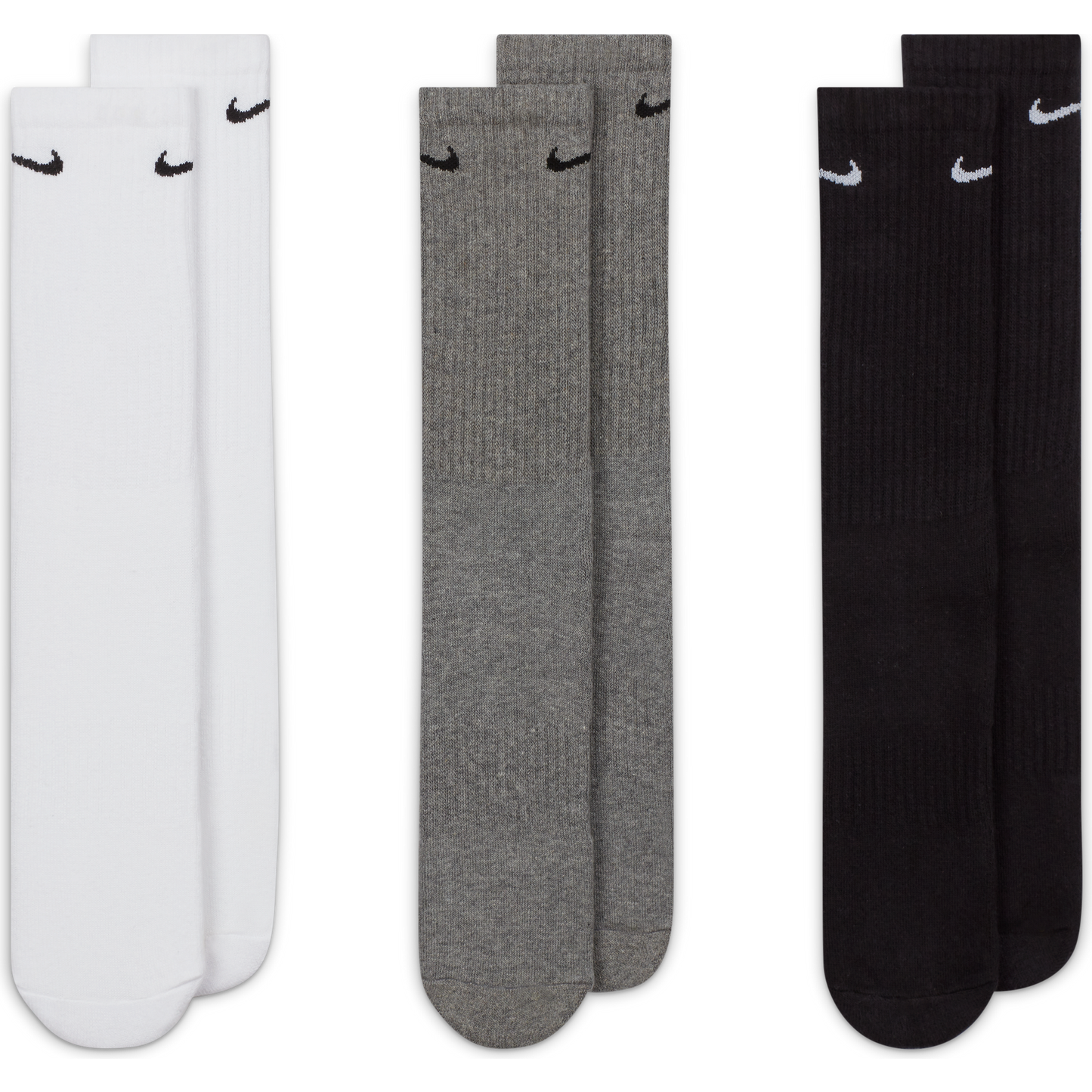 Nike Golf Everyday Cushioned Crew Socks 3 Pack SX7664 Mixed S 