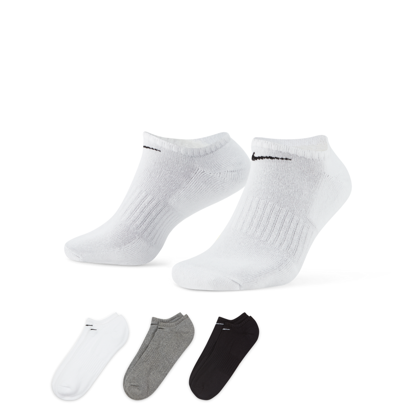 Nike Golf Everyday Lightweight No Show Golf Socks 3 Pack SX7673 Multi Colour 964 S