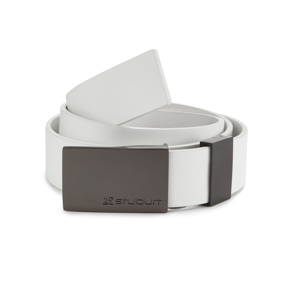 Stuburt Leather Golf Belt White