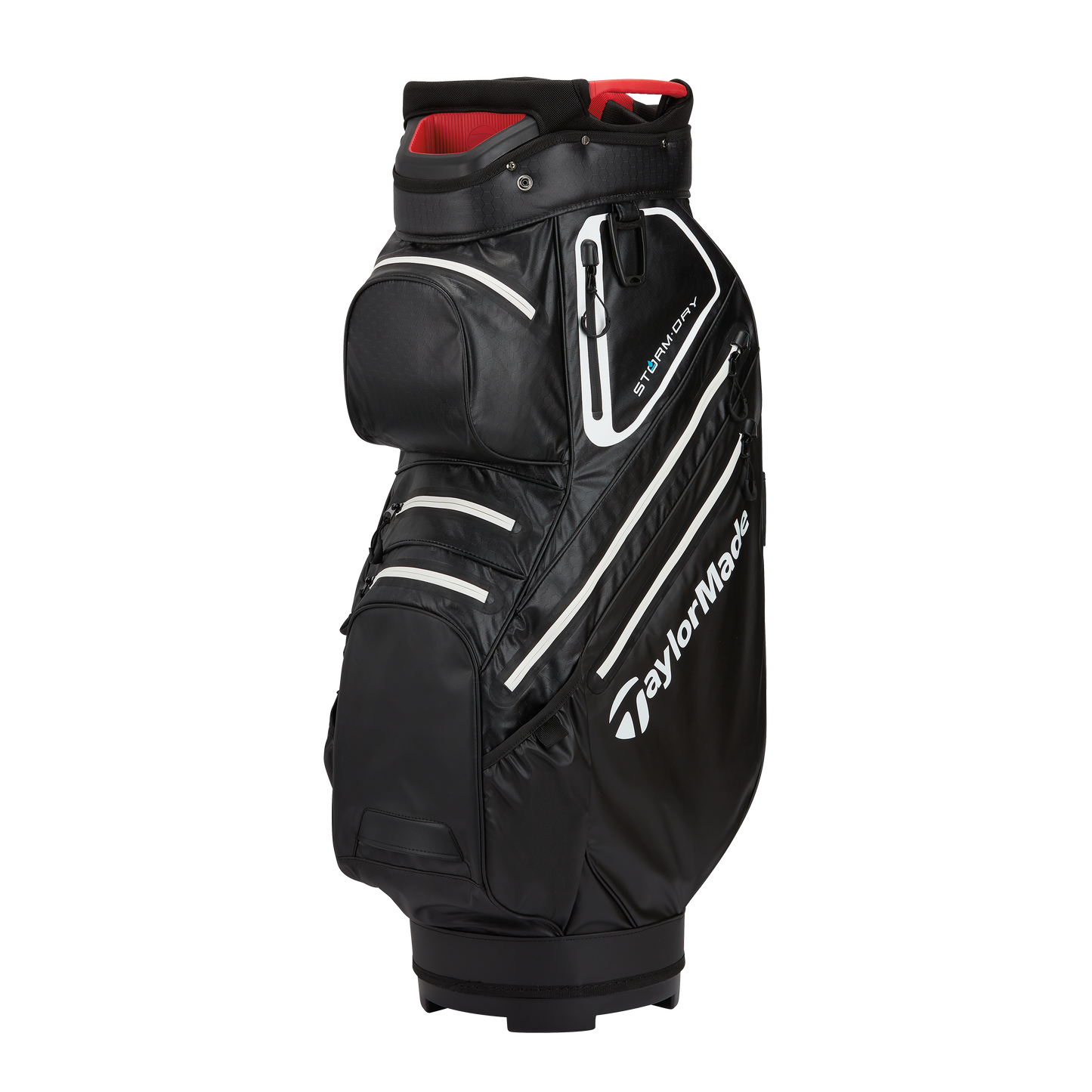 TaylorMade StormDry Waterproof Golf Cart Bag Black/White/Red