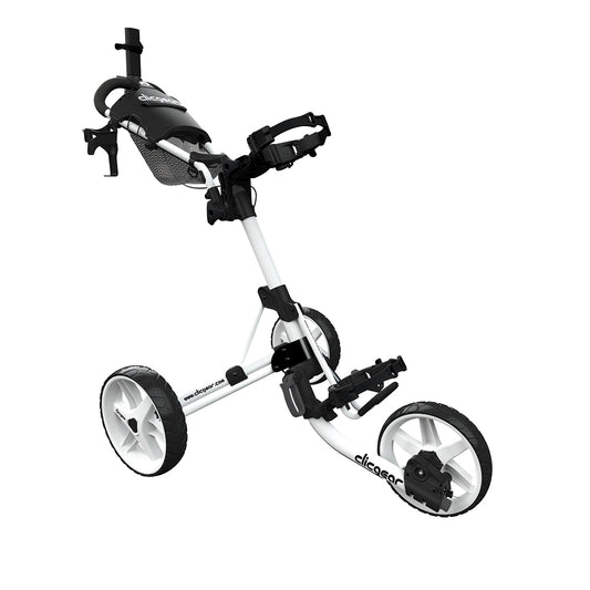 Clicgear 4.0 Premium 3 Wheel Golf Push Trolley Matt White