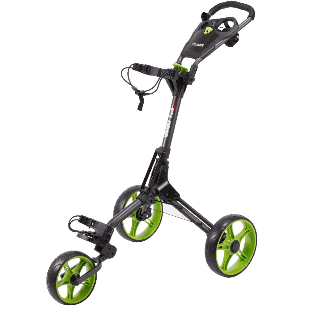 Skymax Cube 3.0 3 Wheeled Golf Trolley + Free Gifts Charcoal/Lime