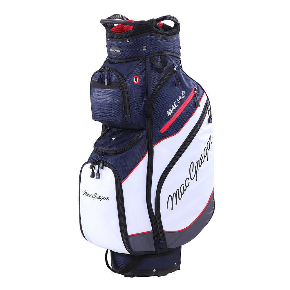 MacGregor Mac 14 Way 10" Golf Cart Bag Navy/White/Red