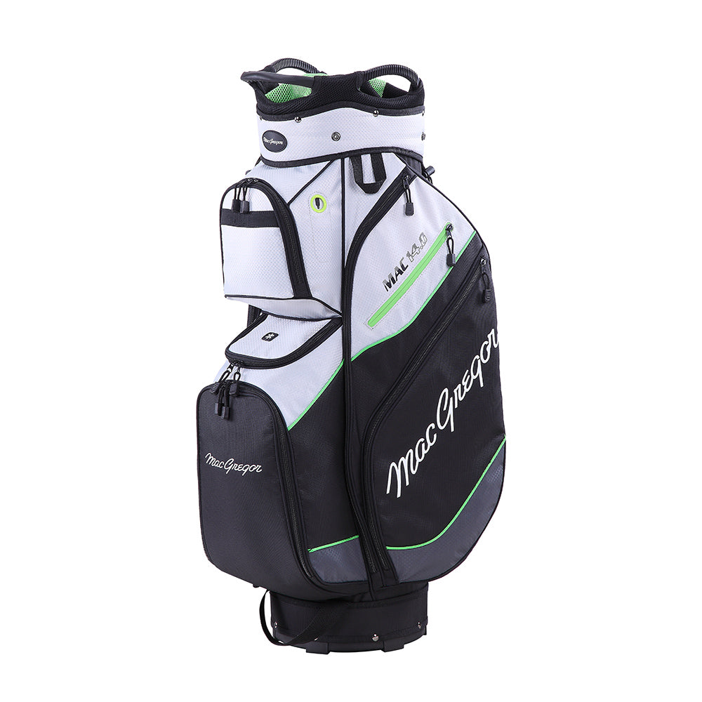 MacGregor Mac 14 Way 10" Golf Cart Bag SILVER/BLACK/GREEN