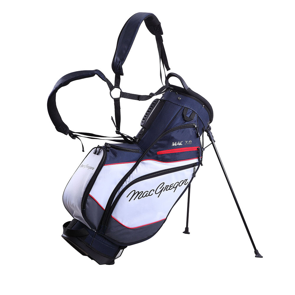 MacGregor Mac 7.0 9.5" Golf Stand Bag Navy/White/Red