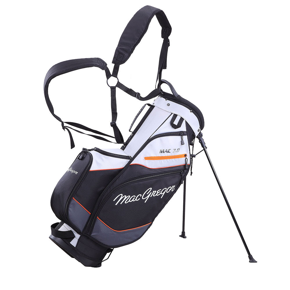 MacGregor Mac 7.0 9.5" Golf Stand Bag Silver/Black/Orange
