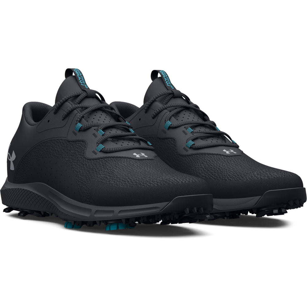 Under Armour Charge Draw 2 Wide Golf Shoe 3026401 Black / Black / Steel 002 7.5