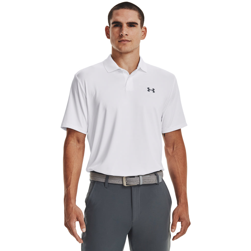 Under Armour Performance 3.0 Golf Polo Shirt 1377374 White / Pitch Grey 100 S 