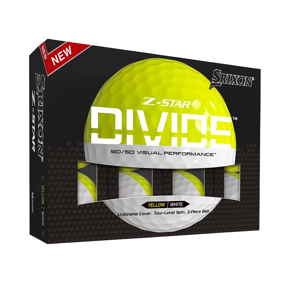 Srixon Z-Star Divide Golf Balls - White Yellow White/Yellow  