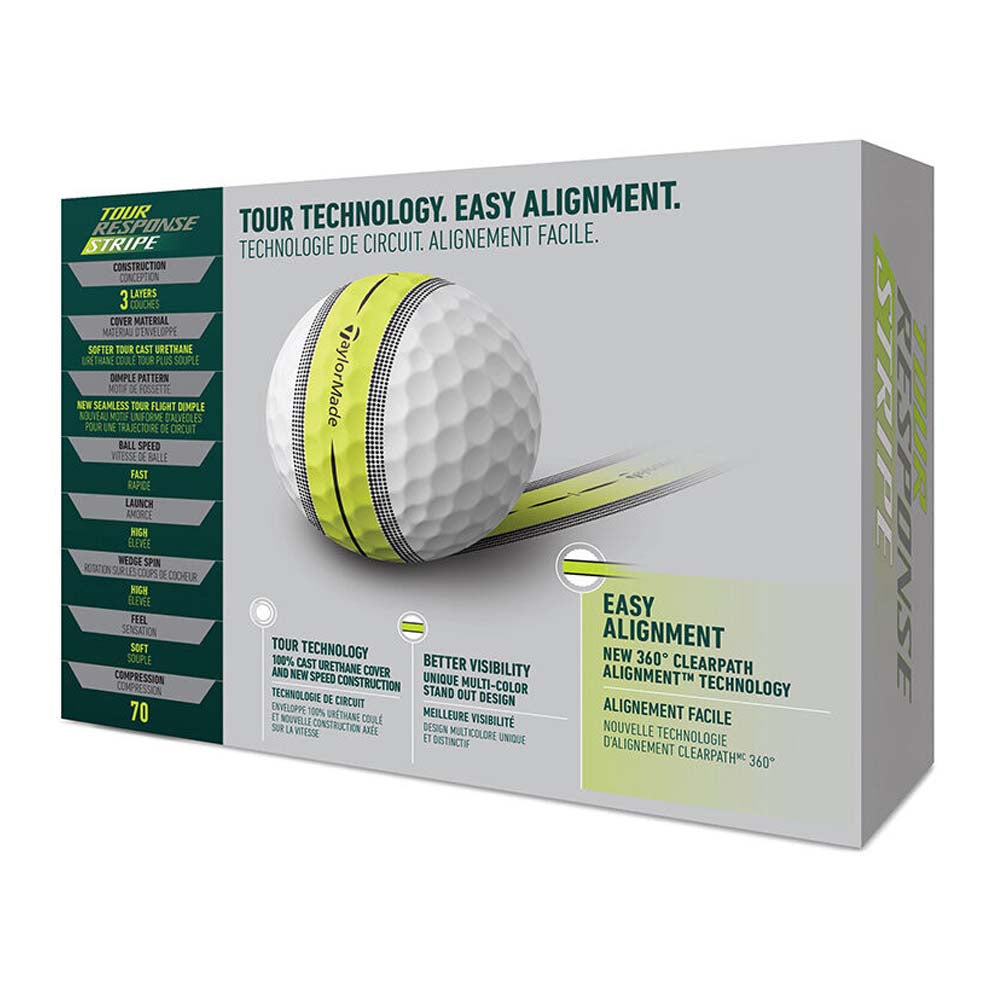 TaylorMade Tour Response Stripe Golf Balls - Multi Colour   