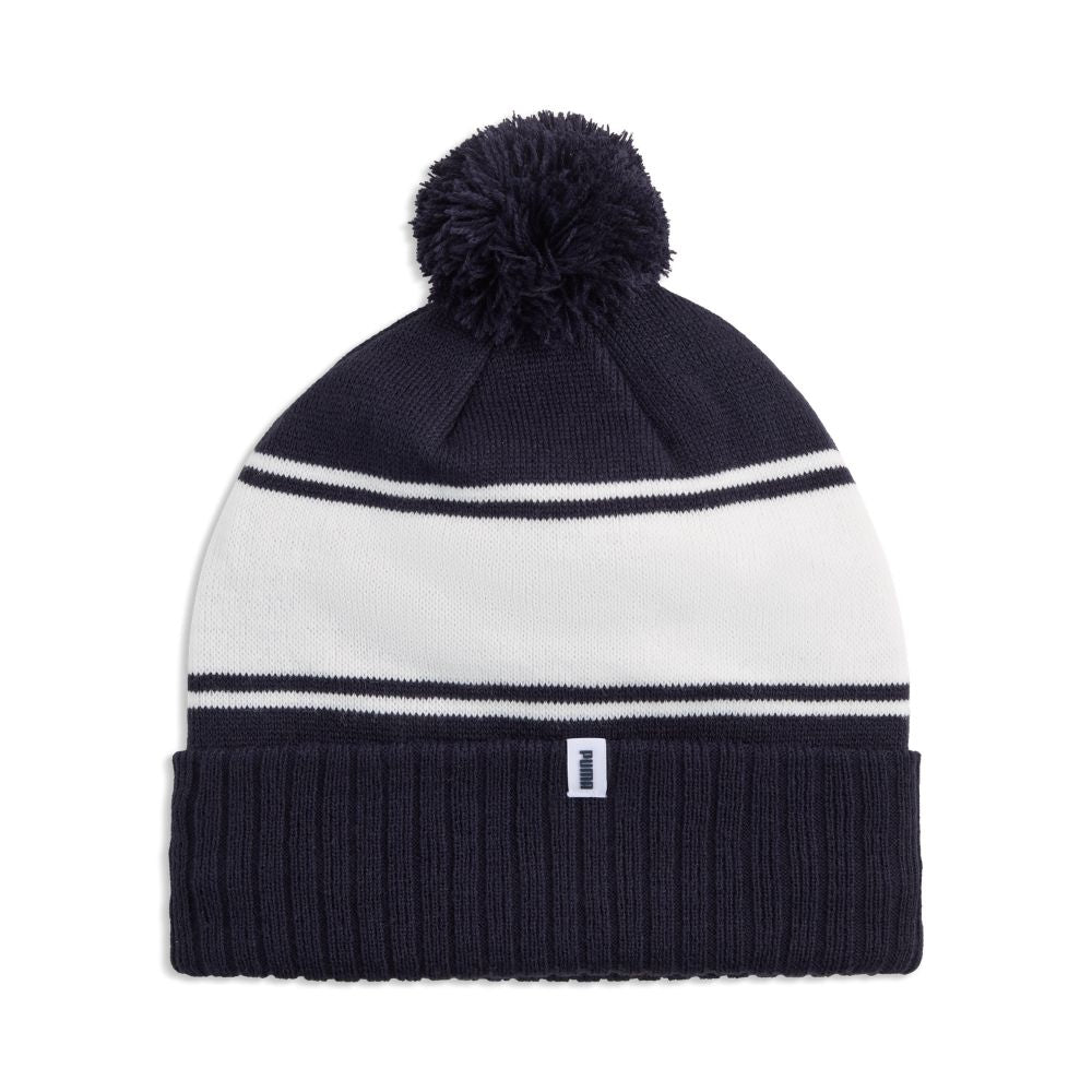 PUMA Sport Men's Golf Pom Beanie 2026 - Deep Navy / White Glow