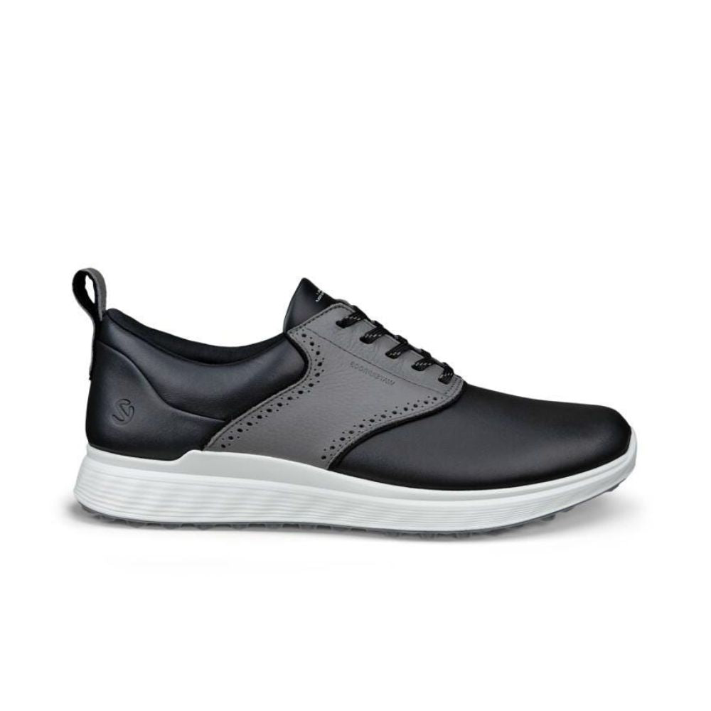 Ecco S Casual Saddle Mens Spikeless Golf Shoes 102854 50598 Black Steel Size Options