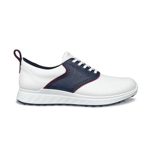 Ecco S-Casual Saddle Mens Spikeless Golf Shoes 2025 - 102854-51293 White / Marine EU42 UK8-8.5
