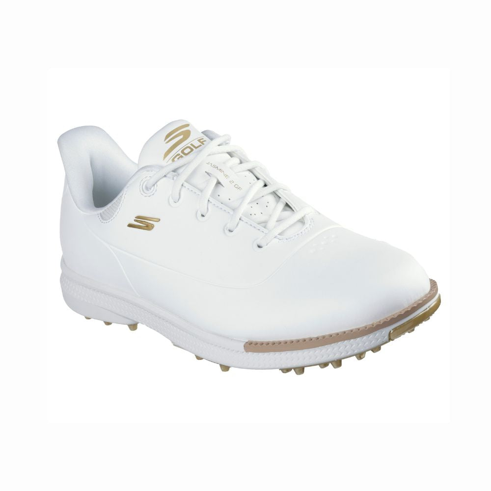 Skechers Jasmine 2 Ladies Spikeless Golf Shoes 2025 - White / Gold