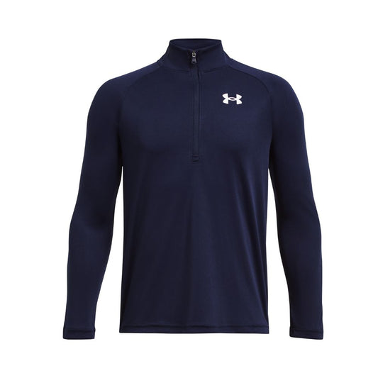 Under Armour Tech 2.0 1/2 Zip Boys Junior Golf Top 2025 - 1363286-411 Midnight Navy / White 411 M