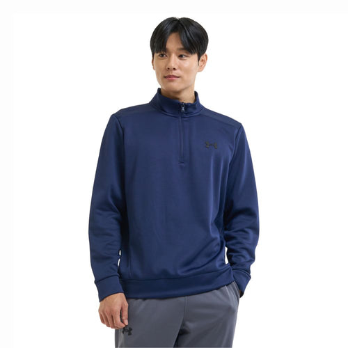 Under Armour Fleece 1/4 Zip Pullover Top 2025 - 1373358-402 Blue Atlantis / White 402 S