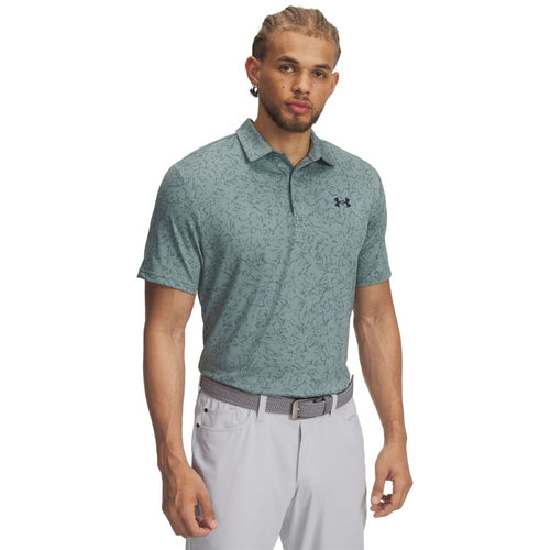 Under Armour UA Playoff 3.0 Golf Polo Shirt 2025 - 1378677-323 Serpentine / Jasper Blue / Midnight Navy 323 M
