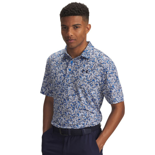 Under Armour UA Playoff 3.0 Golf Polo Shirt 2025 - 1378677-402 Blue Atlantis / White / Midnight Navy 402 M