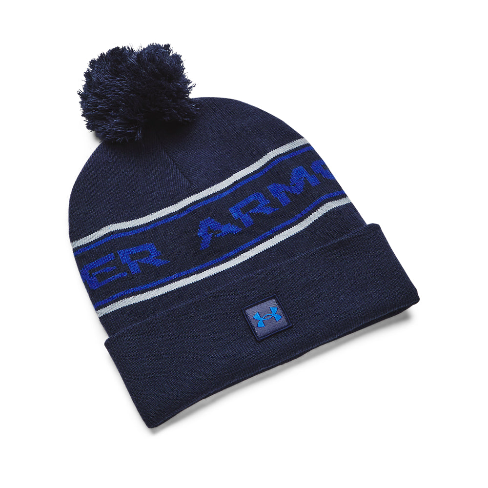 Under Armour Golf Halftime Pom Beanie 1379985 Midnight Navy/Steel/Royal 410  