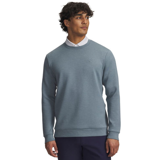 Under Armour Drive Midlayer Crew Mens Golf Top 2025 - 1387122-587 Jasper Blue / Jasper Blue 587 M