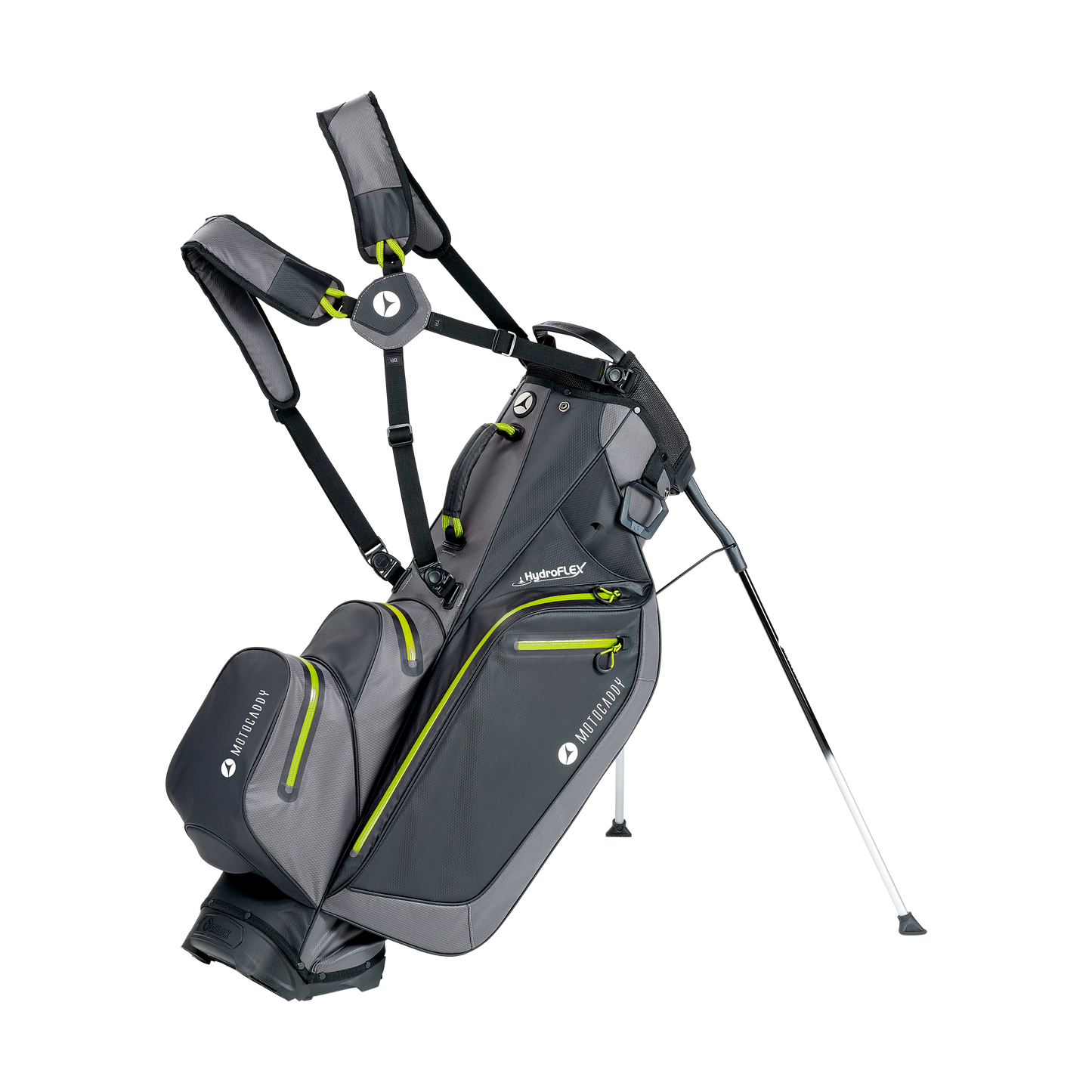 Motocaddy Hydroflex Waterproof Golf Stand Bag Charcoal/Lime  