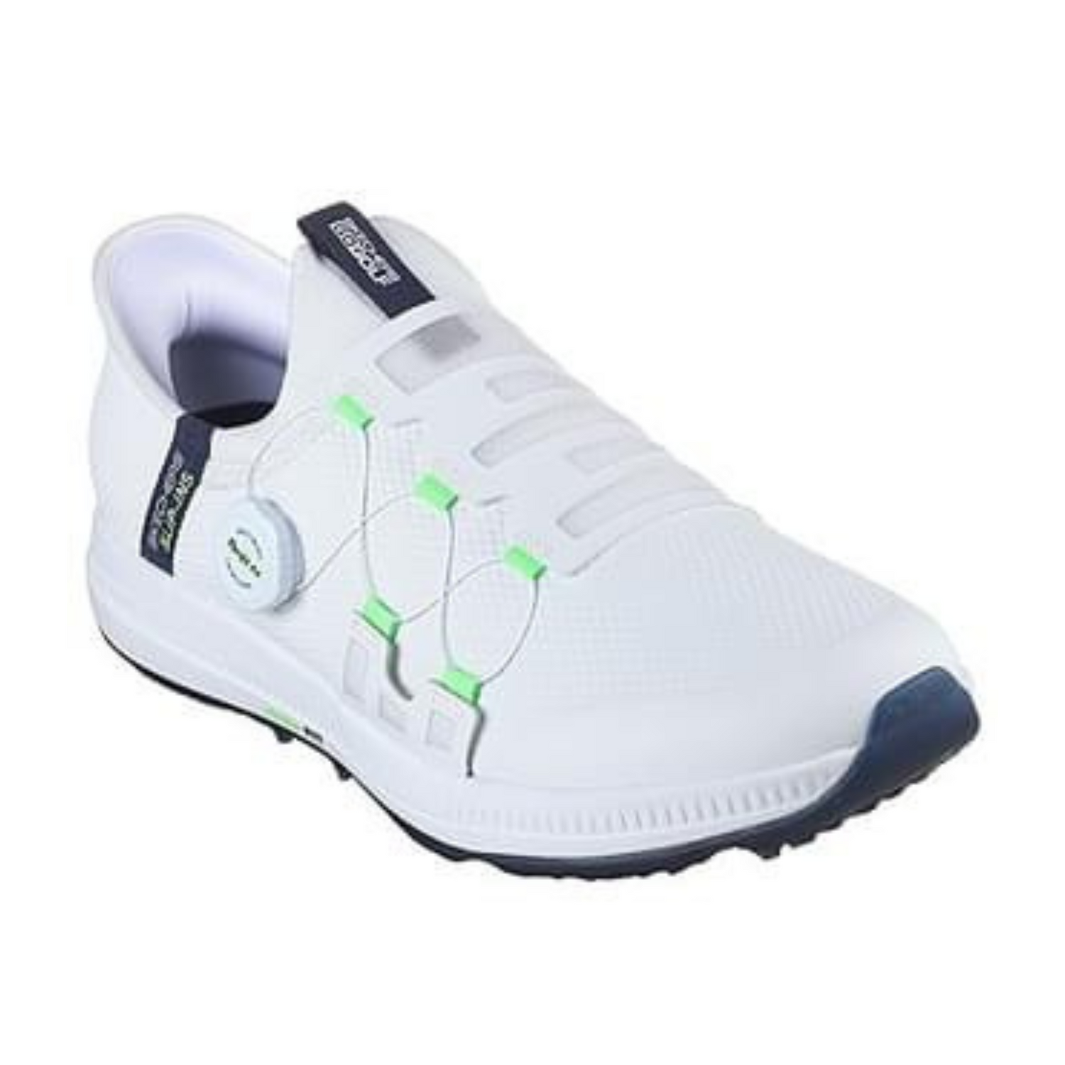 Skechers Go Golf Elite 5 Slip In Spikeless Golf Shoes 214066 White Navy + Free Gift   