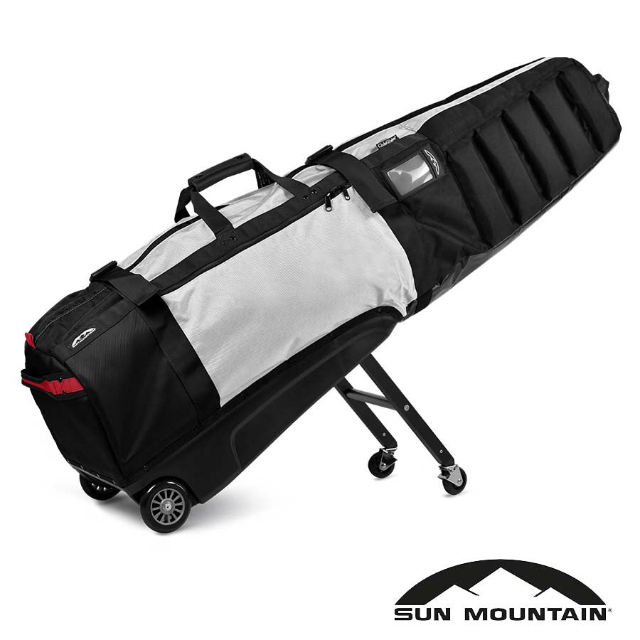 Sun Mountain ClubGlider Meridian Wheeled Golf Travel Bag - Black/White/Bright Red
