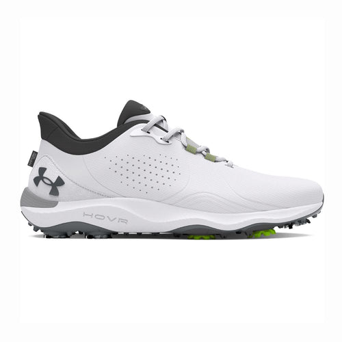 Under Armour Drive Pro Mens Spiked Golf Shoes 2025 - 3026919-100 White / White / Metallic Gun Metal 100 8