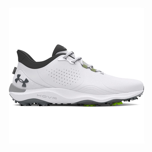 Under Armour Drive Pro Mens Spiked Golf Shoes 2025 - 3026919-100 White / White / Metallic Gun Metal 100 8