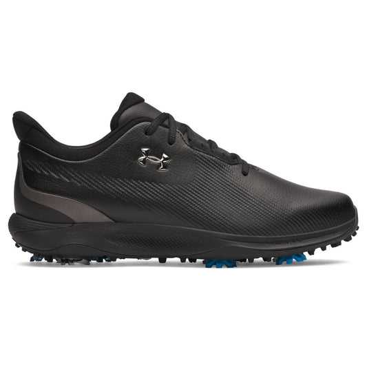 Under Armour Drive Fade Mens Spiked Golf Shoes 2025 - 3027878-002 Black / Metallic Silver 002 7