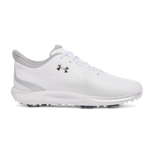 Under Armour Drive Fade Mens Spiked Golf Shoes 2025 - 3027878 101 White / White / Metallic Silver 101 8