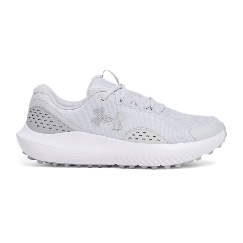Under Armour Surge Mens Spikeless Golf Shoes 2025 - 3027889 014 Halo Gray / Halo Gray / Metallic Silver 014 7