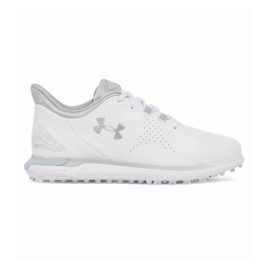 Under Armour Drive Fade SL Wide Ladies Spikeless Golf Shoes 2025 - 3028245-100 White / Distant Grey / Metallic Silver 100 5.5