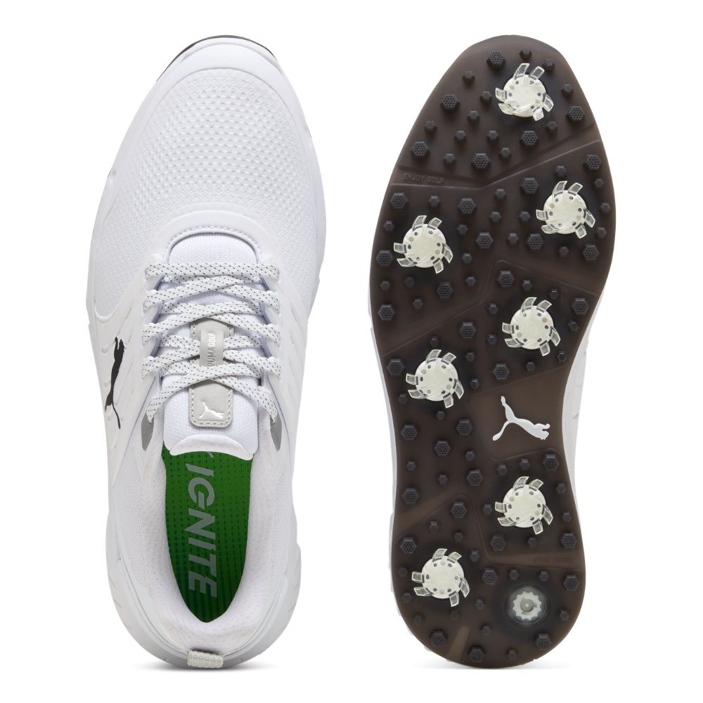 PUMA IGNITE Elevate 2 Tour Spiked Golf Shoes 2026 - White / Black