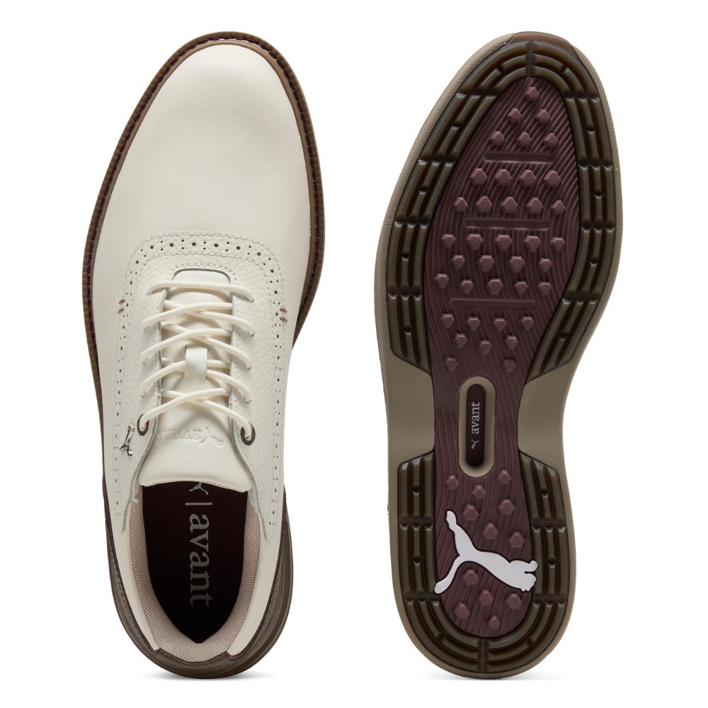 PUMA Avant 2.0 Spikeless Golf Shoes 2026 - Warm White / Mouse Grey / Totally Taupe