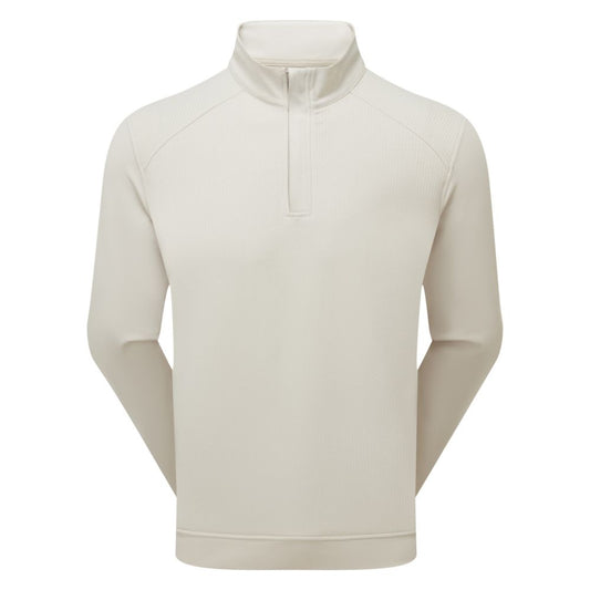 FootJoy ThermoSeries Ottoman Golf Midlayer Pullover Top 2025 - 37838 Stone M