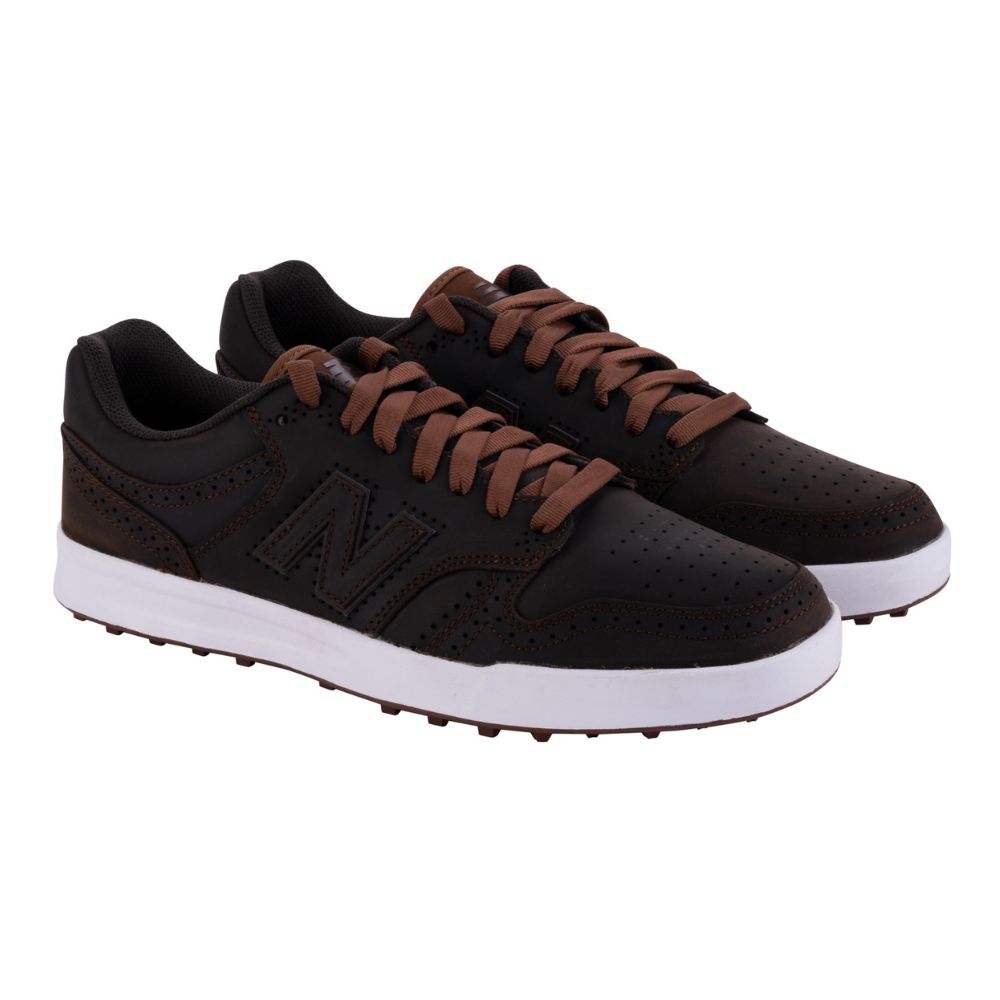 New Balance 480 SL Mens Spikeless Golf Shoes 2025 - Brown Leather - Limited Edition