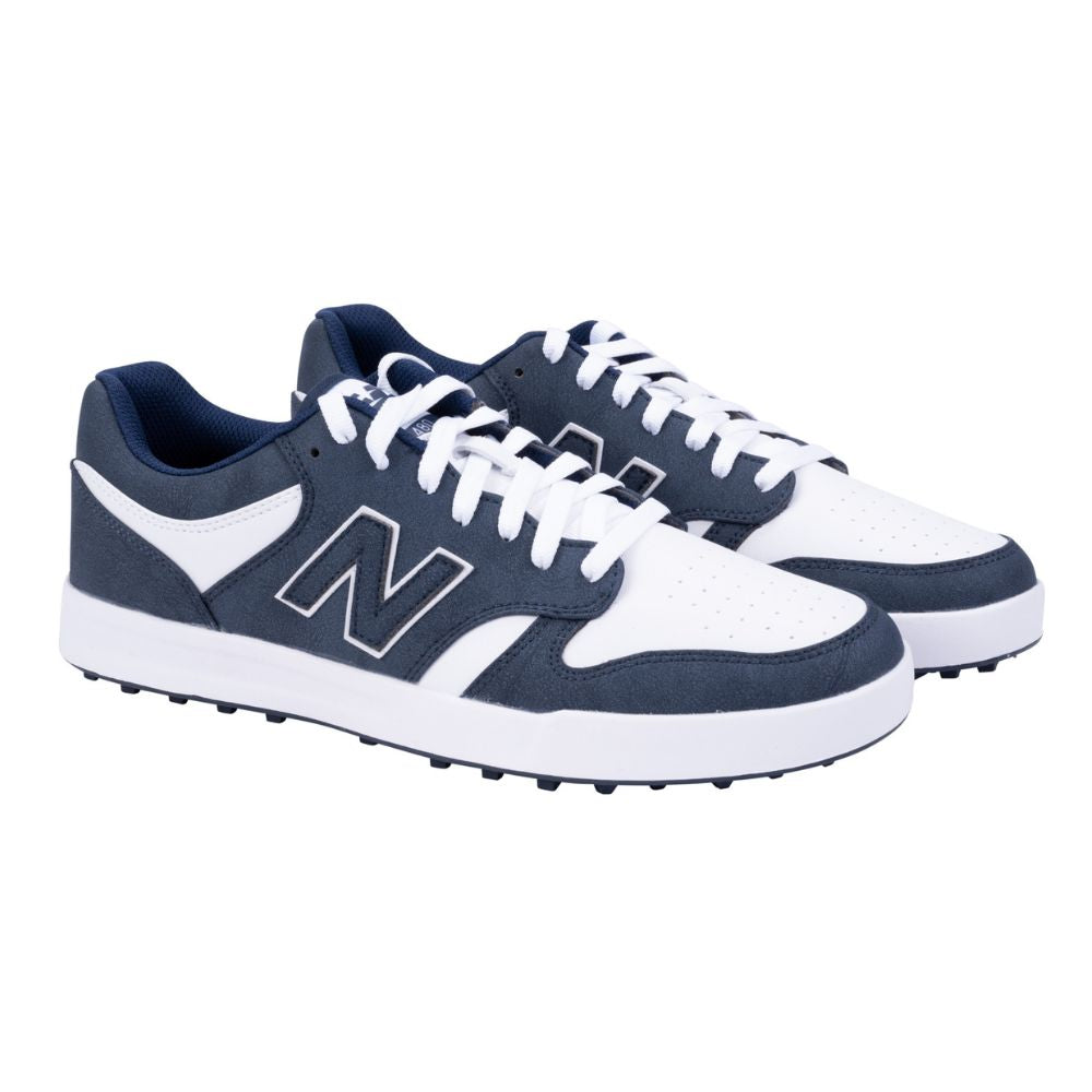 New Balance 480 SL Mens Spikeless Golf Shoes 2025 - White / Navy   