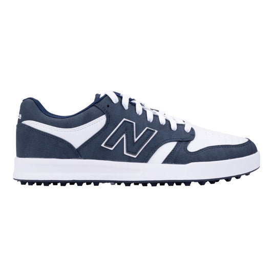 New Balance 480 SL Mens Spikeless Golf Shoes 2025 - White / Navy White / Navy 8