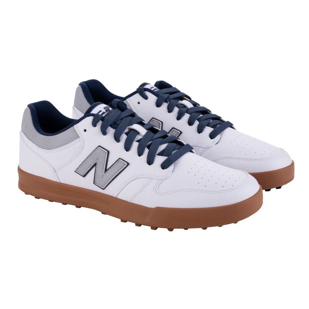 New Balance 480 SL Mens Spikeless Golf Shoes 2025 - White / Brown