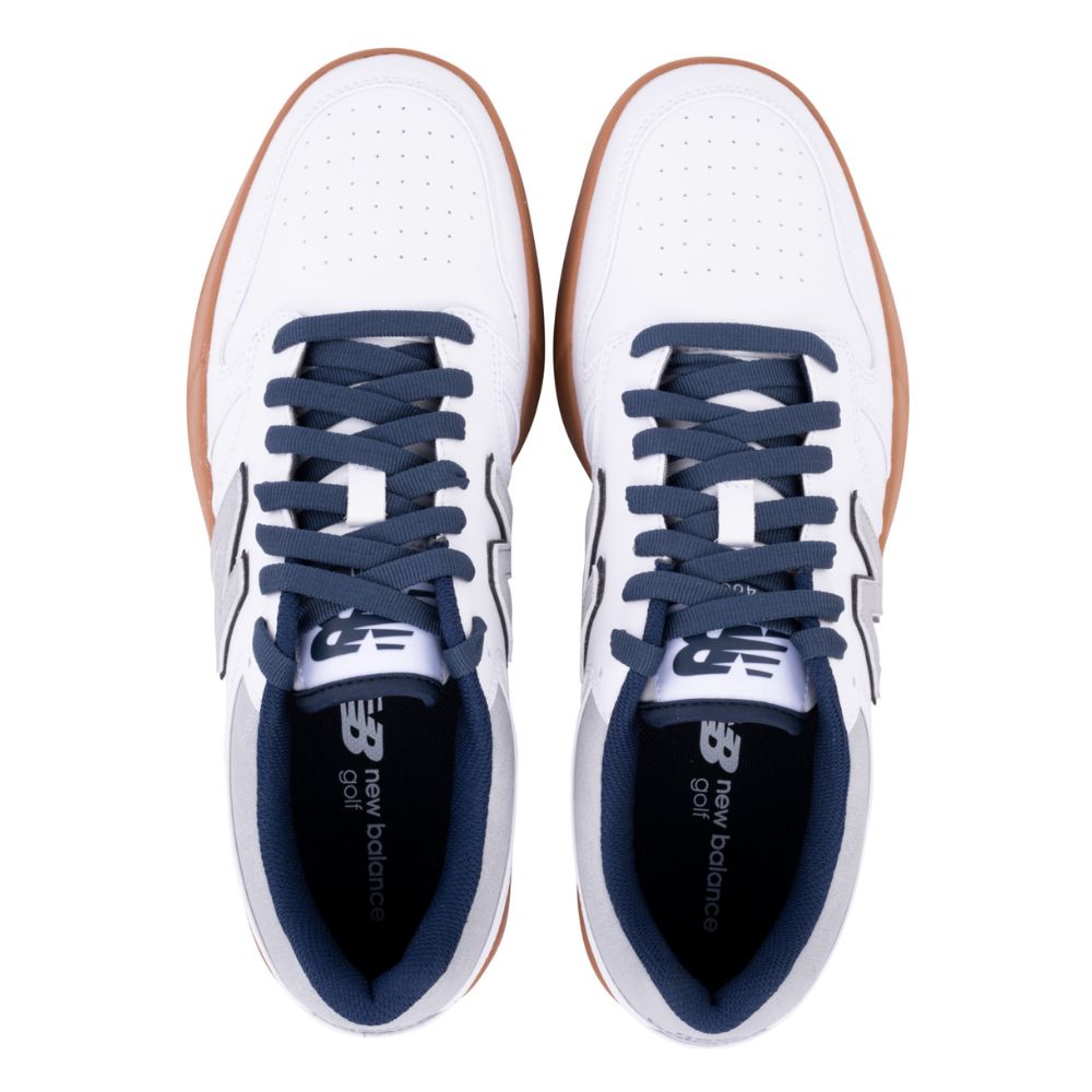 New Balance 480 SL Mens Spikeless Golf Shoes 2025 - White / Brown