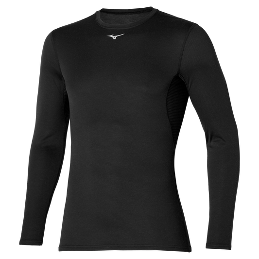 Mizuno Mid Weight Baselayer Mens Golf Crew Neck Top 2025 - 52GAA551-09 Black M