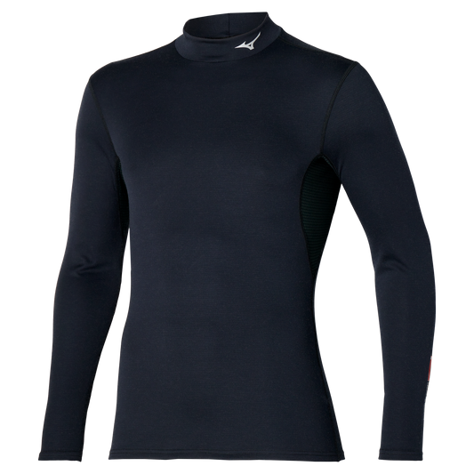 Mizuno Mid Weight Baselayer Mens Golf High Neck Top 2025 - 52GAA552-09 Black M