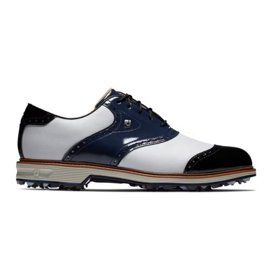 Footjoy Premiere Series Wilcox Spiked Golf Shoes - White Navy Black 54323 White / Navy / Black 54323 6 